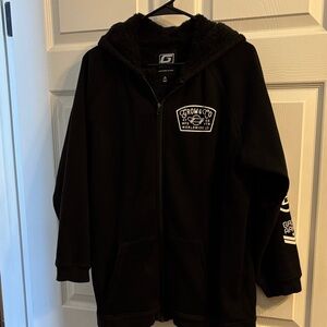 Kids Black Fleece Hoodie Jacket